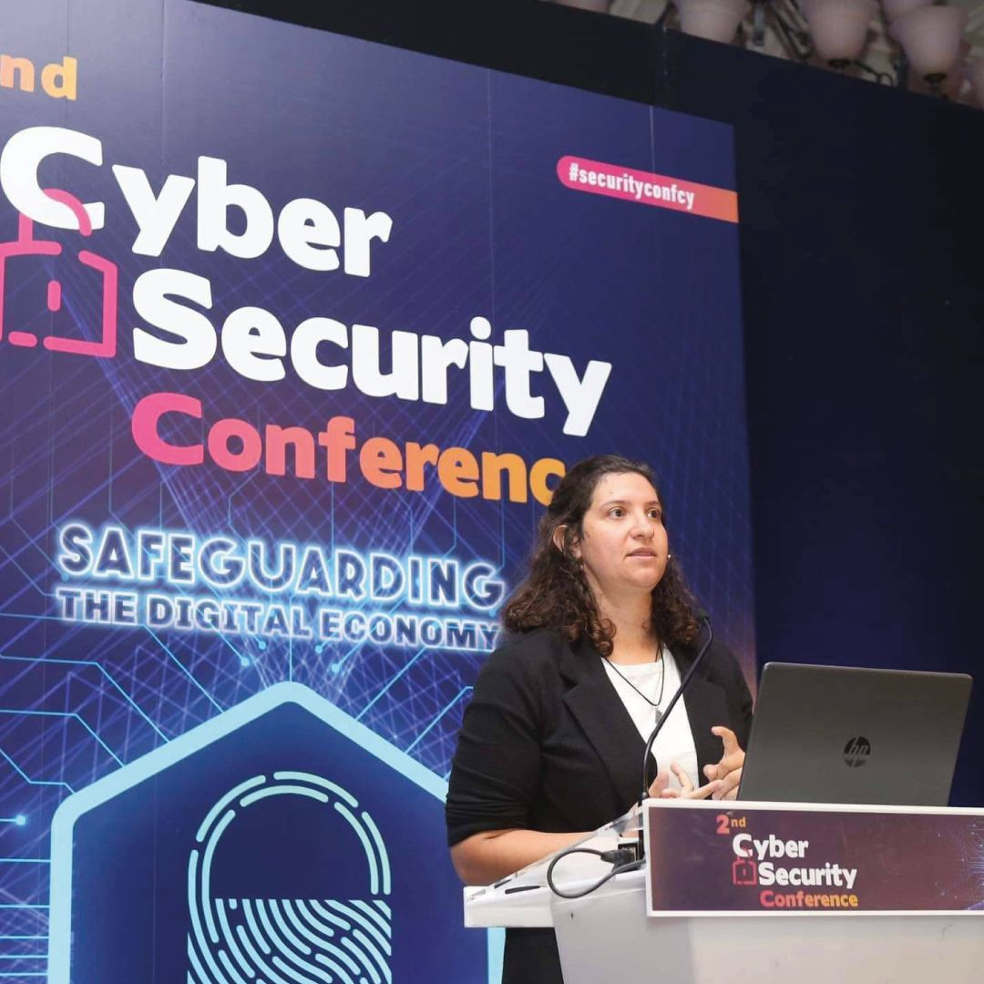 Dr. Andria Procopiou, Lecturer in Cybersecurity, delivered an insightful speech on 'Privacy Concerns in Smart Indoor Environments in the post Covid-19 era. Challenges and Solutions' at the 2nd Cyber Security Conference